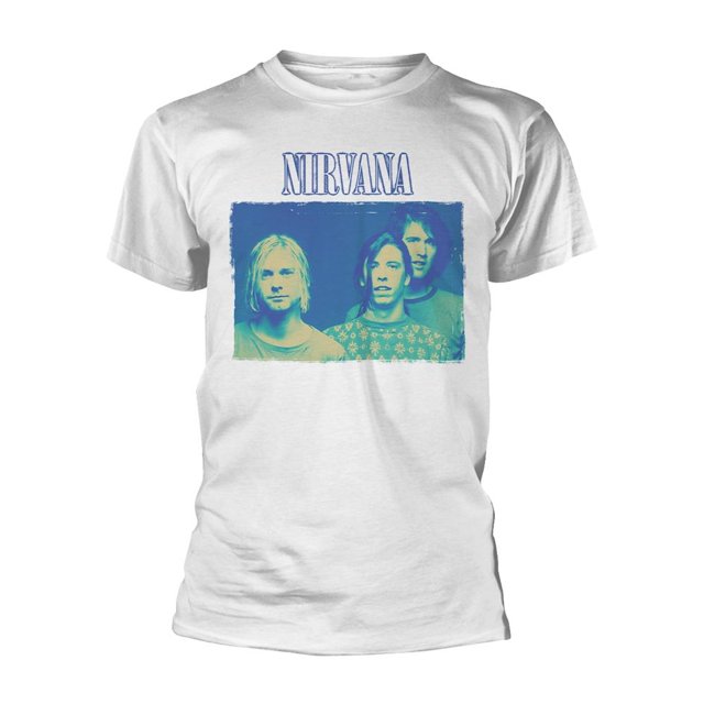 Nirvana - Camiseta Erode para Adultos Unisex (Blanco)