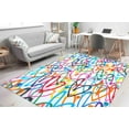 thumbnail image 3 of Colorful Hearts Rug, Trendy Rugs, Modern Rug, Graffiti Rugs, Entry Rug, Nursery Rug, Saloon Rug, Small Rug, Step Rug, Gift For The Home, 3.9'x5.9' - 120x180 cm, 3 of 4