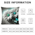 thumbnail image 5 of Wuche Blue Butterfly White Daisy Square Throw Pillow Cover for Living Room Couch Bed Sofa Short plush Pillow Cushion Case for Farmhouse Home Decoration Set of 1 18*18inch, 5 of 5