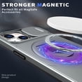 thumbnail image 5 of AUshell for iPhone 15 Case, Slide Camera Window Compatible wth MagSafe Rotating Kickstand Ring Silicone Military-grade Drop Resistant for iPhone 15(6.1" 2023) Magnetic Shockproof Shell, Gray, 5 of 6