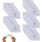 50 PCS Name Badges with Clip and Pin - Plastic ID Holders for Schools and Offices