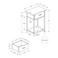 thumbnail image 2 of Monarch Specialties Accent Table, 2 Tier, End, Lamp, Living Room, Side Table, Storage Drawer, Small, Dark Bronze Laminate, Black Metal, Contemporary, 2 of 3