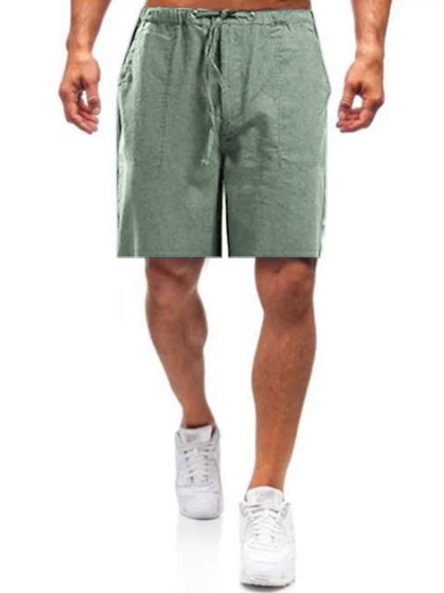 Mens Summer Casual Beach Shorts Drawstring Jogger Sports Short Pants Plus Size