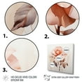 thumbnail image 3 of Designart "Peach Flower Minimalism Beige" Abstract Botanicals Wall Art Living Room, 3 of 5