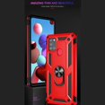 thumbnail image 6 of REQO for Samsung Galaxy A21s Case with Tempered Glass Screen Protectors, Military-Grade Metal Ring Kickstand 15ft Drop Tested Shockproof Cover for Samsung Galaxy A21s Red, 6 of 8