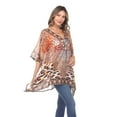 thumbnail image 2 of White Mark Women's 3/4 Sleeve Sheer Caftan Cover-up, 2 of 5
