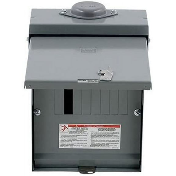 Square D by Schneider Electric QO612L100RBCP QO 100 Amp 6-Space 12-Circuit Outdoor Main Lugs Load Center with Cover