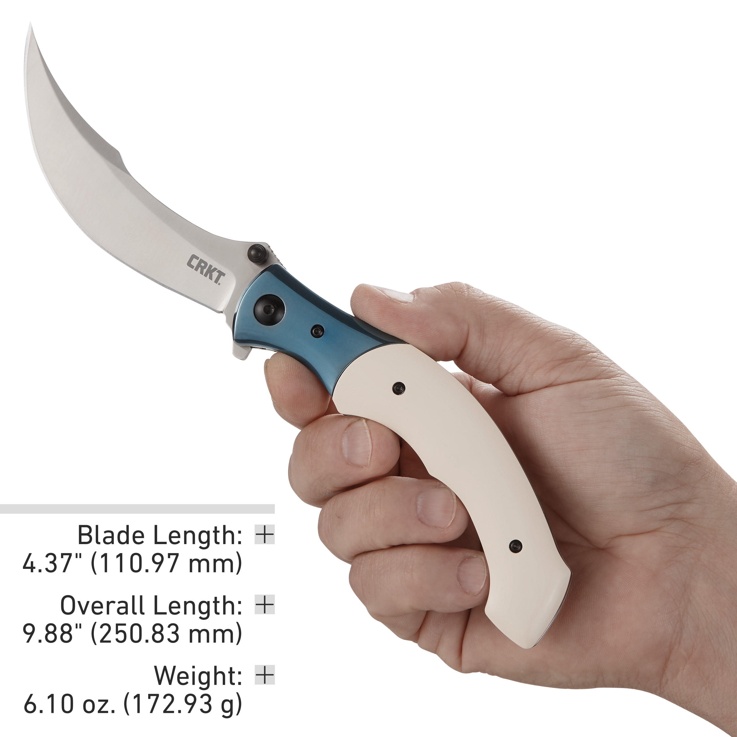 CRKT Ritual Everyday Carry Assisted Folding Knife with Liner Lock: 12C27 Steel Persian Style Blade, Micarta w/Stainless Steel Bolster Handle, Pocket Clip, 7471
