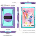 thumbnail image 6 of Dteck for Samsung Galaxy Tab S9/S8/S7 Case 11" 2023/2022/2020 Shockproof Protective Tab S9/S8/S7 Kids Tablet Cover with Pen Holder Rotating Hand Strap & Stand,Purple + Mint, 6 of 8