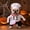 QR353-L, variant on Disfraz de Halloween para mascotas con estilo de cocina terrorífica, con sombrero, talla L, para gatos y perros, con manos de peluche.