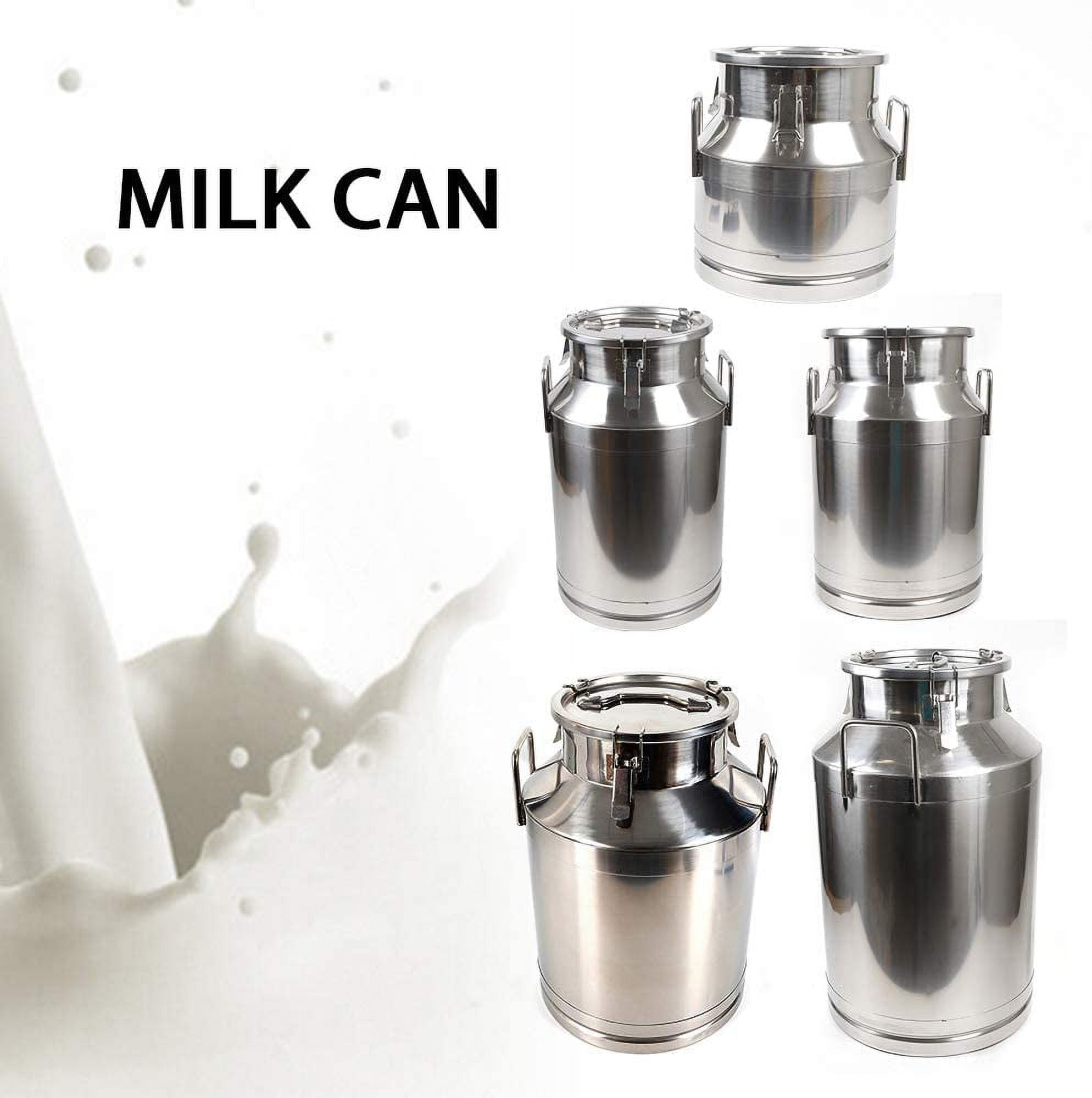 Miumaeov Stainless Steel Milk Can, 60L Storage Container with