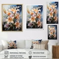 thumbnail image 4 of Designart "Lilies Representation Colorfuled Acrylic I" Floral Floater Framed Wall Art Living Room, 4 of 7