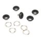 thumbnail image 3 of 500 juegos de ojales de 8 mm, ojales redondos de hierro y cobre, ojales redondos, kit de anillos para pantalones, bolsos, sombreros, cinturones, negro mate, 3 of 12
