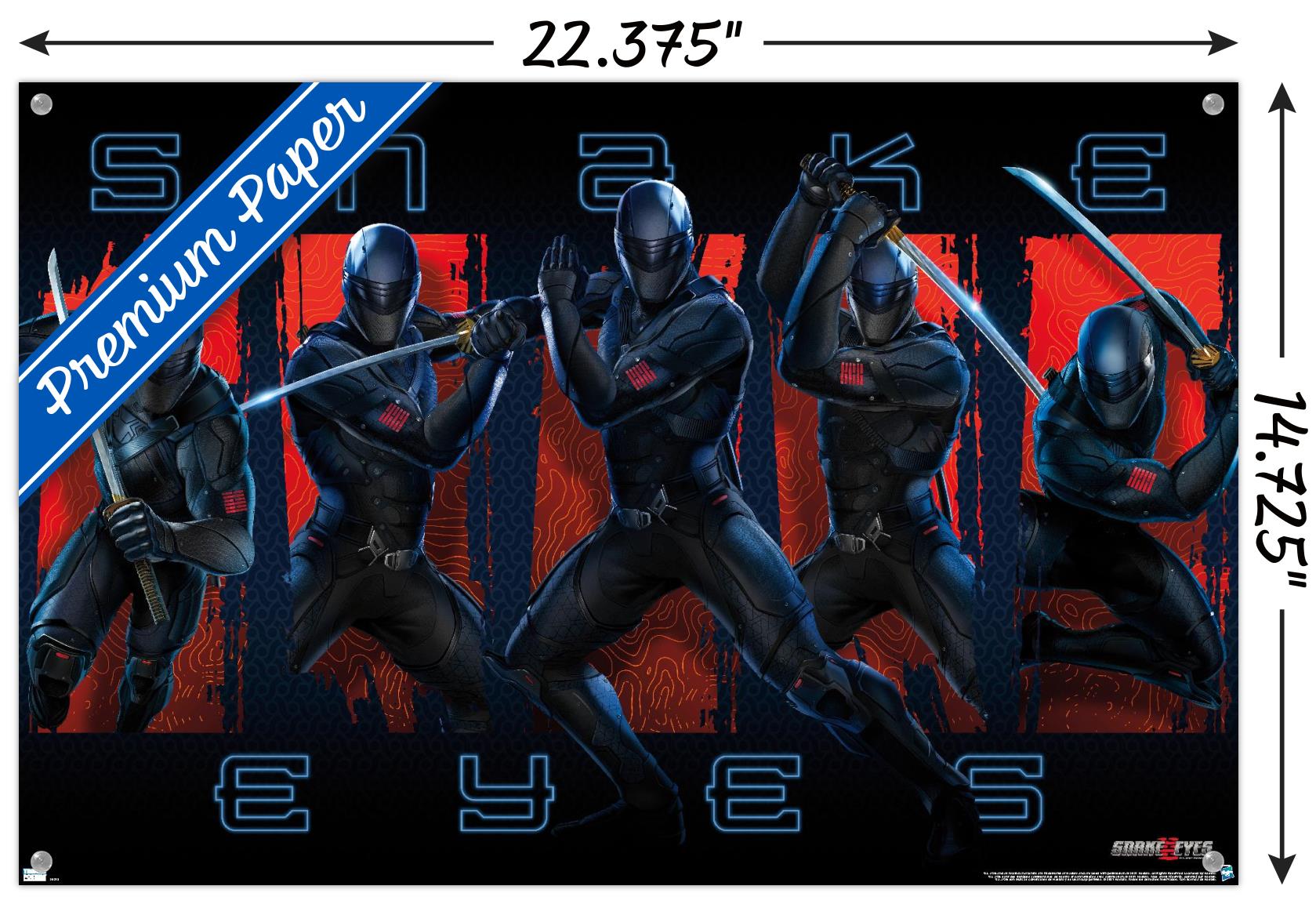 G.I. Joe: Snake Eyes - Group Wall Poster with Pushpins, 14.725" x 22.375"
