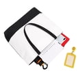 thumbnail image 5 of Muka Canvas Zippered Tote with Lining, Two-Tone Accent Gusseted Tote Bag, 15-1/2" x 12" x 3", 5 of 6