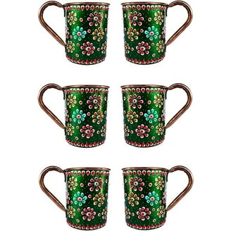 Supersize Large 1-Liter Made in Mexico Authentic Jarro Guzman Mexican Clay Mugs  Cups With Handle Cantaritos Jarritos de Barro for Hot or Cold Beverages  Drinks Natural, Set of 4 - Walmart.com