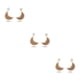 thumbnail image 2 of Aretes colgantes Qarigey en forma de luna vintage joyería colgante Café blanco, 2 of 6