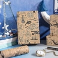 thumbnail image 6 of Kraft Vintage Nautical Wrapping Paper Roll - Mini Roll - 17 Inch x 16.5 Feet - Retro Map & Ocean Travel Adventure Wrapping Paper for Men Boys Birthday, Fathers Day, Travel Themed Party, 6 of 7