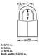 thumbnail image 4 of Candado con llave Padlock Master Lock 131Q, negro, para exteriores, paquete de 4, 4 of 4