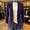 Purple, variant on Women's Solid Color Corduroy Lapel Blazer Single Button Long Sleeve Outerwear Dual Flap Side Pockets Vertical Ribbed Texture Multi Neutral Shades for Street Outfits Casual Shopping Trips Black a M