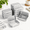Silver, variant on Black Rectangular Metal Hinged Tin Storage Containers, Set of 20