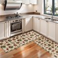 thumbnail image 3 of Kitchen Rugs Sets Of 2,Beige Christmas Gift Pattern Anti Fatigue Kitchen Mat Rugs Non Slip Washable,Decorative Kitchen Floor Mats for Kitchen,Sink,Laundry,17"X47", 3 of 5