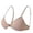 Complexion, variant on Women Front-Closure Bra Triangle Cup Logo Strap Quick-Wear Seamless Comfortable Daily Wear Complexion 75C