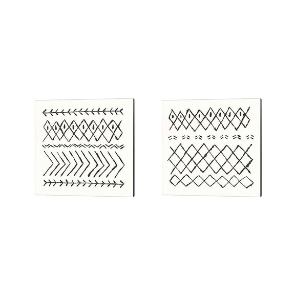 Great Art Now Nordic Vibes by Moira Hershey 2 Piece Canvas Art Set Each 14"W x 14"H