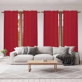 thumbnail image 6 of Pure Red Kitchen Curtain for Berdoom Living Room Cafe 72 Inch Length, Simple Solid Color Tiers Curtains Light Filtering Drapes Rod Pocket Window Treatment 2 Panels 52"Wx72"L, 6 of 8