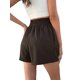 thumbnail image 4 of Womens Elastic Wide Legs Shorts Ladies Summer Beach Casual Hot PantsM, 4 of 4