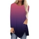 thumbnail image 1 of Camisas Para Mujer Casual Gradiente Impreso Manga Larga Cuello Redondo Botones Irregular Pullover Blusa Tops Odeerbi ODB129600, 1 of 5