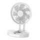 thumbnail image 5 of Ventilador de escritorio inalámbrico recargable de 5 velocidades para biblioteca, sala de libros y dormitorio Blanco, 5 of 8