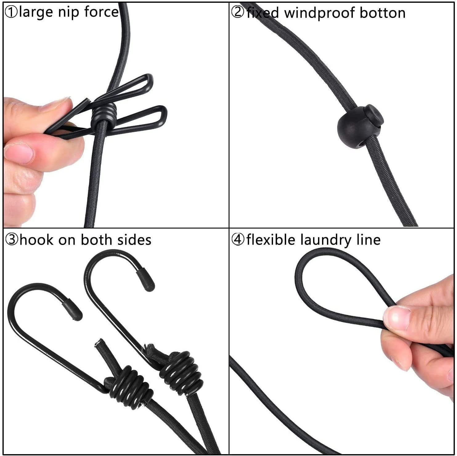 2 Pack Black and Blue Ondder Portable Travel Clothesline with 12 Clothespins Elastic Laundry Clothes Line for Outdoor and Indoor Use 2 Pack Black and Blue Ondder Portable Travel Clothesline with 12 Clothespins Elastic Laundry Clothes Line for Outdoor and Indoor Use