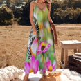 thumbnail image 2 of Dancing Butterflies Design Sleeveless Dress Woman Fashion Long Dresses Women's Summer Suit Dress 2025, 2 of 7
