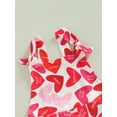 thumbnail image 5 of Sedceaty Baby Kid Girls Jumpsuit, Sleeveless Flower/Heart Print Long Flare Pants for Party Casual, 5 of 9