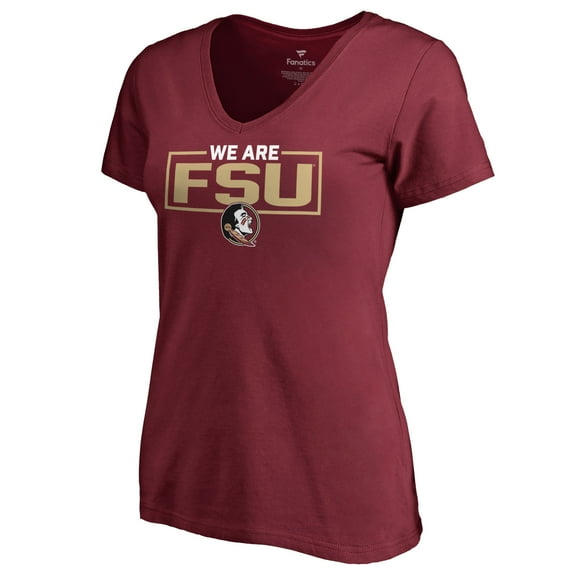 Women's Garnet Florida State Seminoles We Are Icon V-Neck T-Shirt