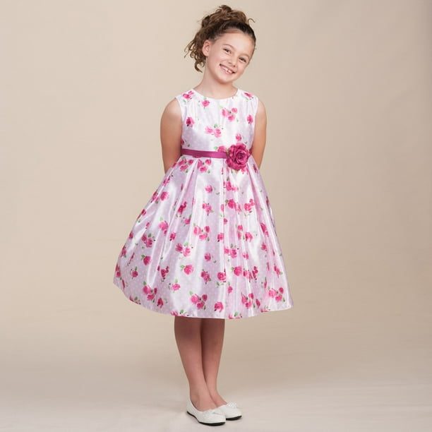 EASTER Crayon Kids Little Girls Light Pink Roses Polka Dots Occasion