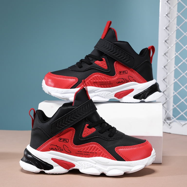 Black & Red High Top Streetwear Sneakers – Stylish Casual Basketball Style Shoes s-l400.jpg main image 4