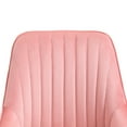 thumbnail image 5 of Modern Upholstered Dining Chair, Accent Chair with Rose Golden Feet, Armchair, Single Sofa Couch Velvet Fabric Chair Club Chair for Home Office Study Living Room Vanity Bedroom(Pink), 5 of 8