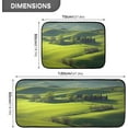 thumbnail image 3 of GZHJMY Kitchen Rugs 2 Piece Waterproof Non Slip Kitchen Mat Ldyllic Green Space Kitchen Rug Set for Sink Office Kitchen Cafe, 19.7"x47.2"+19.7"x27.6" Carpet Runner, 3 of 7