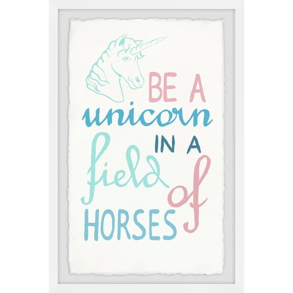Marmont Hill Be A Unicorn Framed Wall Art, 12.00 in x 1.50 in
