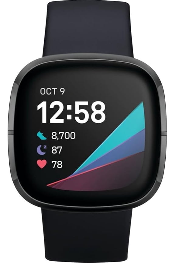 Restored Fitbit FB512BKBK Sense Advanced Health & Fitness Smartwatch Graphite Carbon (Refurbished)