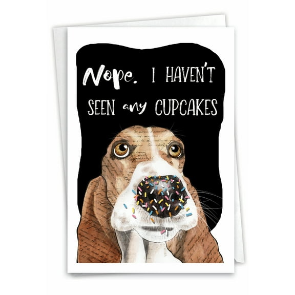 NobleWorks Funny Dog Antics Birthday Greeting Card, 5x7