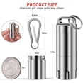 thumbnail image 2 of Titanium Small Pill Holder Keychain   Portable Pill Case  Pocket Pill Box Container Carrier to Hold Pills  Vitamins  Fish Oil  Supplements, 2 of 6