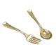 thumbnail image 1 of 144+72pcs Disposable Gold Plastic Spoons & Mini Forks for Coffee Dessert Cake Party Supplies, 1 of 5