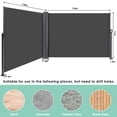 thumbnail image 2 of Pirecart 238" x 71" Dark Grey UV Resistant Waterproof Outdoor Panel Privacy Screens, 2 of 7