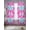 MediumVioletRed, variant on Pink Turquoise Abstract Sheer Curtains 54 Inch Length 2 Panels Set, Ethnic Modern Geometric Aesthetics Voile Window Treatment Rod Pocket Short Kitchen Curtains Drapes for Bedroom 52"x54"x2