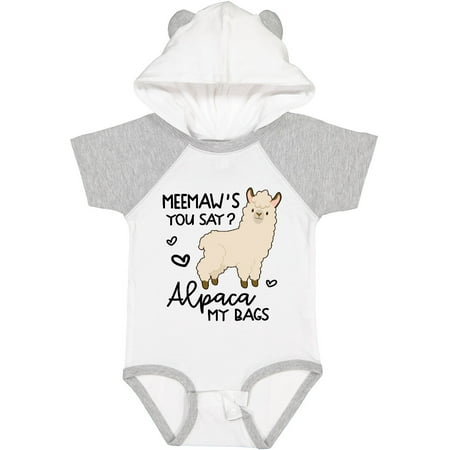 

Inktastic Meemaw s You Say Alpaca My Bags Gift Baby Boy or Baby Girl Bodysuit