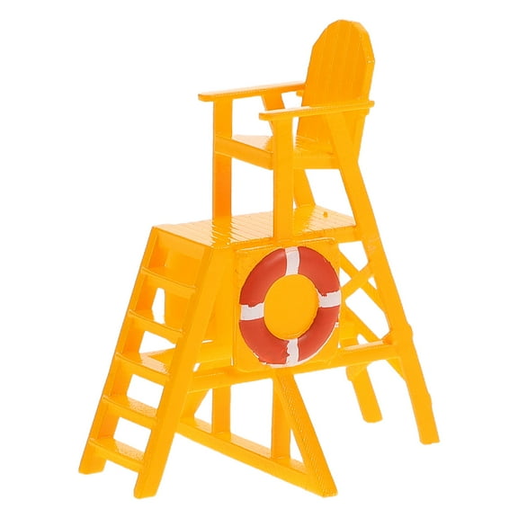 HEANUJJ Yellow Resin Chair Dollhouse Pool Accessory Miniature Set for Dollhouse Decoration