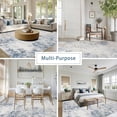 thumbnail image 5 of Washable Rugs 8x10 Area Rugs for Living Room,Modern Abstract Rugs for Bedroom,Large Carpets,Ultra Soft Faux Wool Retro Dining Room Rug,Non Slip&Non-Shedding Low Pile Print Rug- Royal Blue-brown-beige, 5 of 7